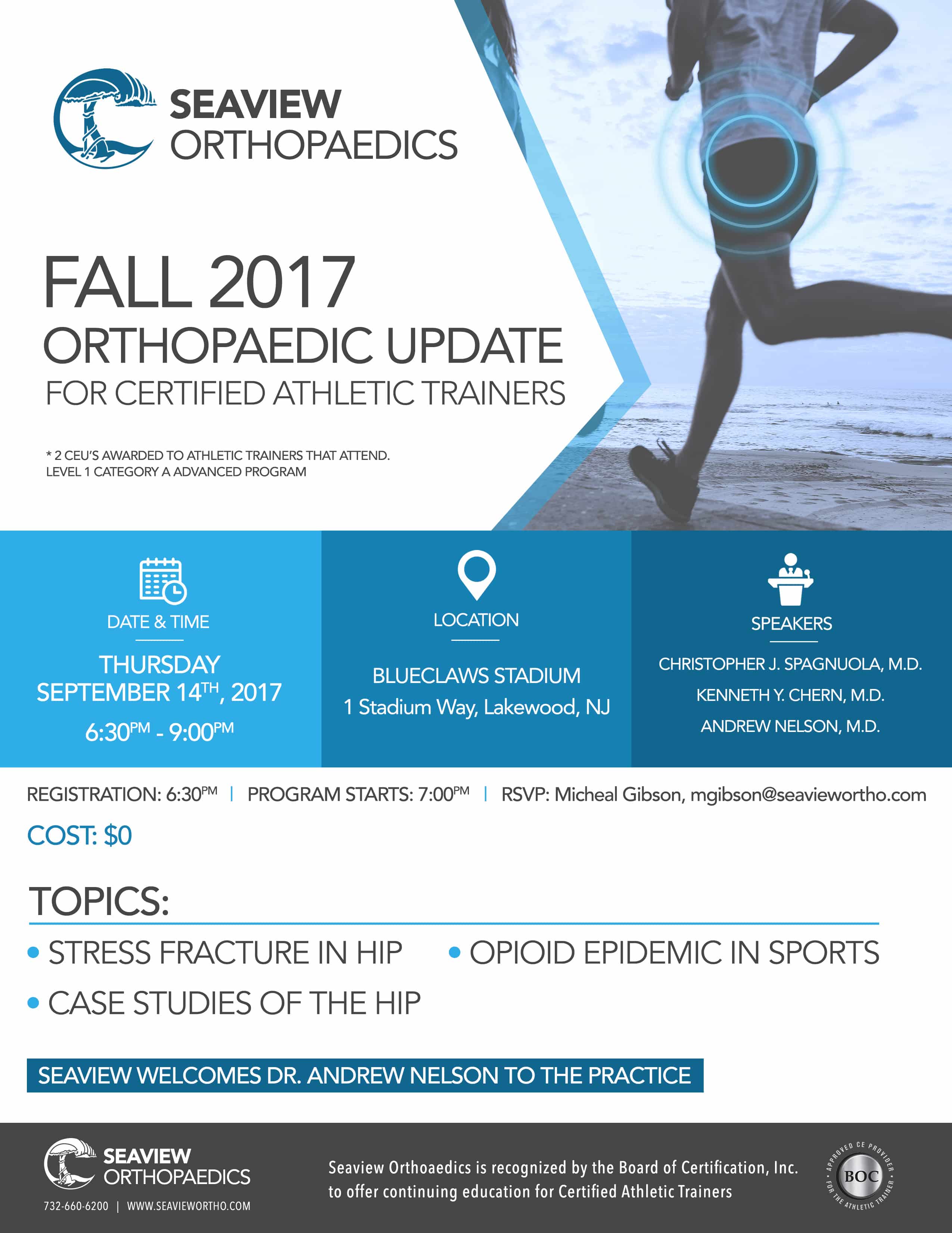 fall athletic trainer seminar flyer seaview orthopaedic medical athletic physical flyers